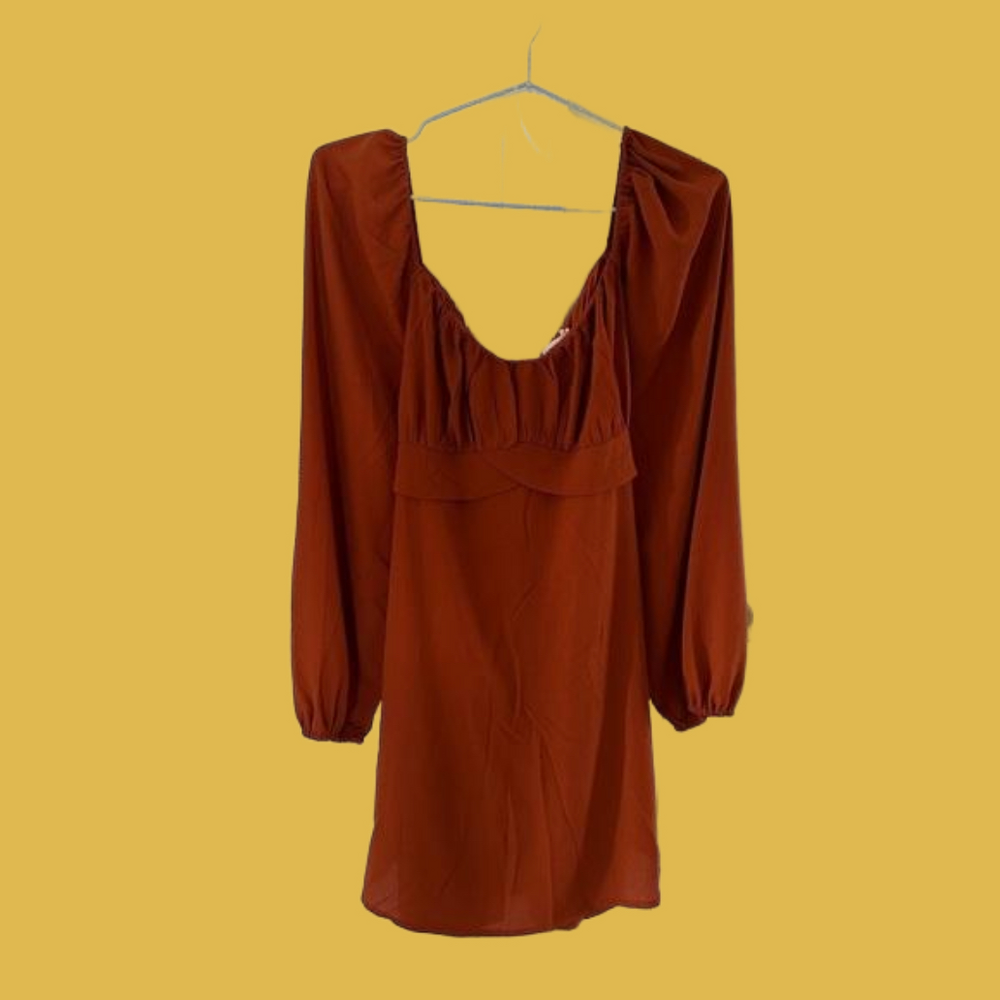 Better Be long sleeve dress. Deep orange. Size Large.